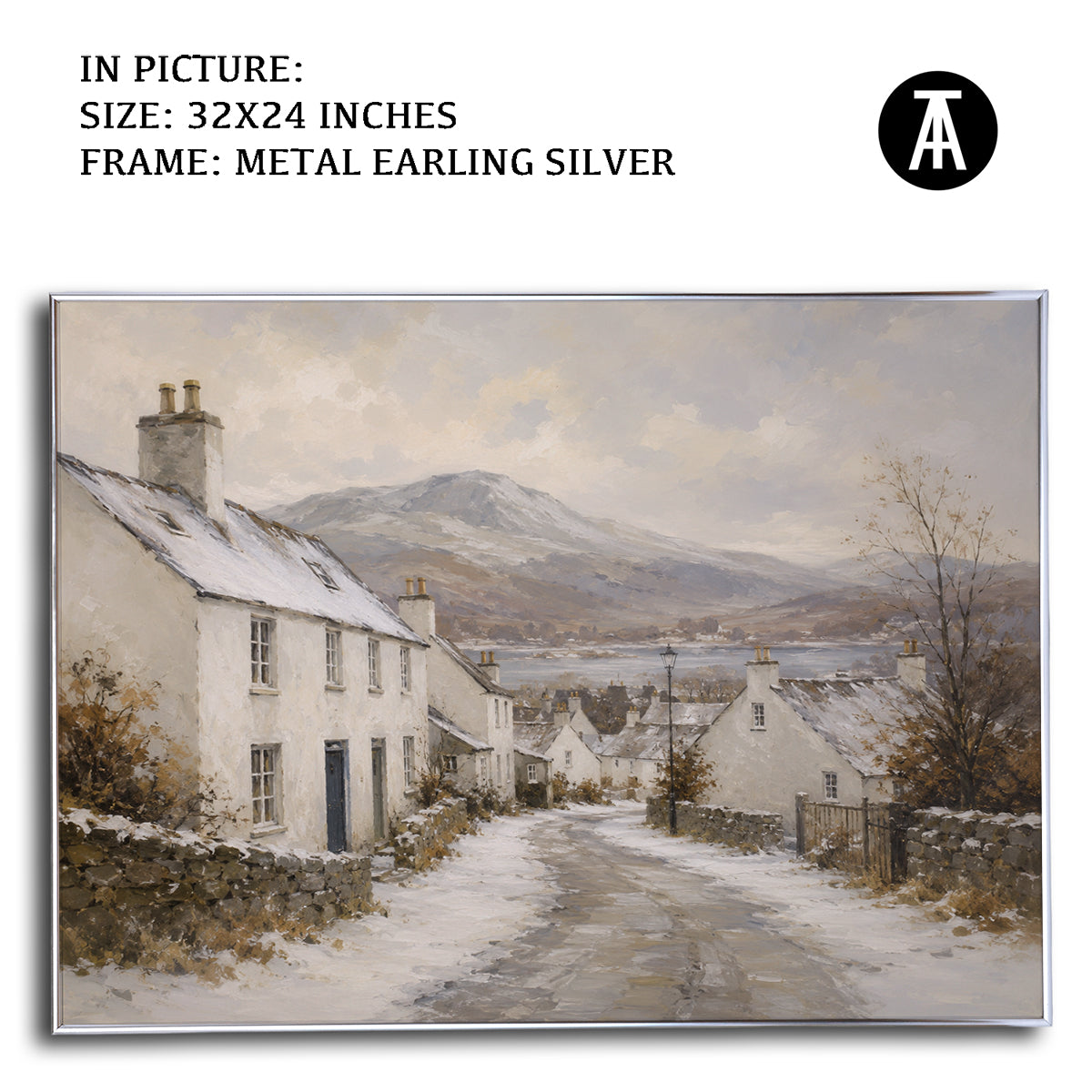 Artwork in Metal Earling Silver Frame