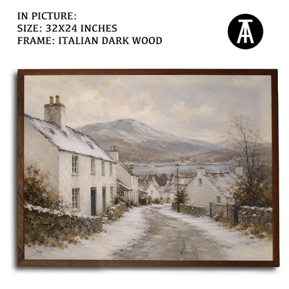 Artwork in Dark Wood Frame