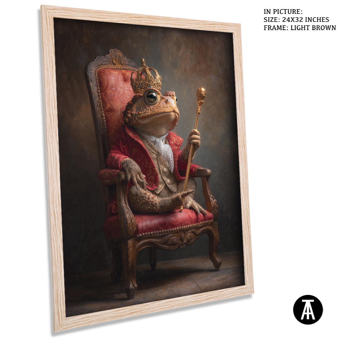 Sample Artwork in Light Brown Frame
