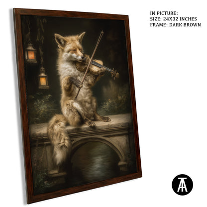 Artwork in Dark Brown Frame