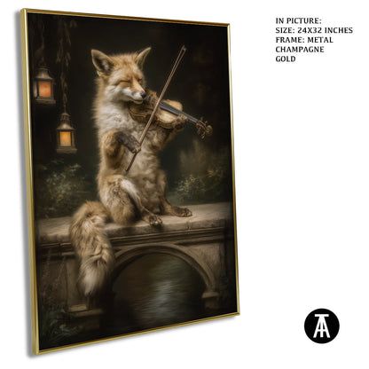 Artwork in Metal Champagne Gold Frame