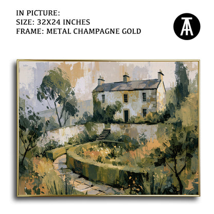 Artwork in Metal Champagne Gold Frame