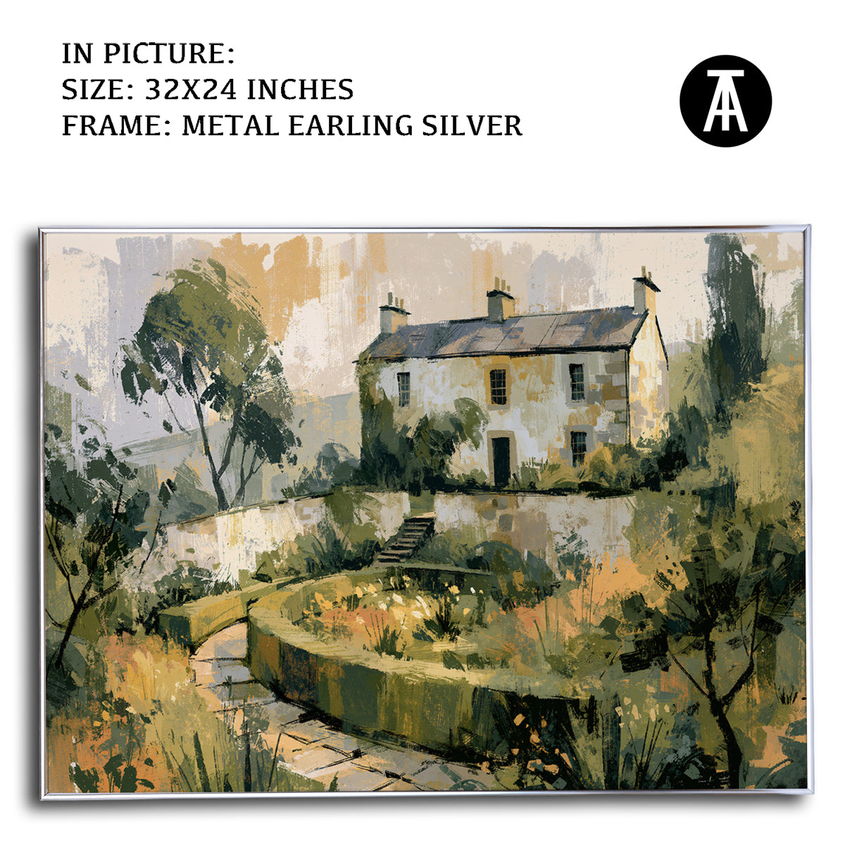 Artwork in Metal Earling Silver Frame