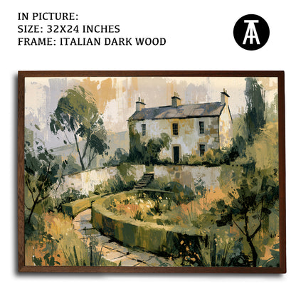 Artwork in Dark Wood Frame