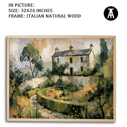 Artwork in Natural Wood Frame