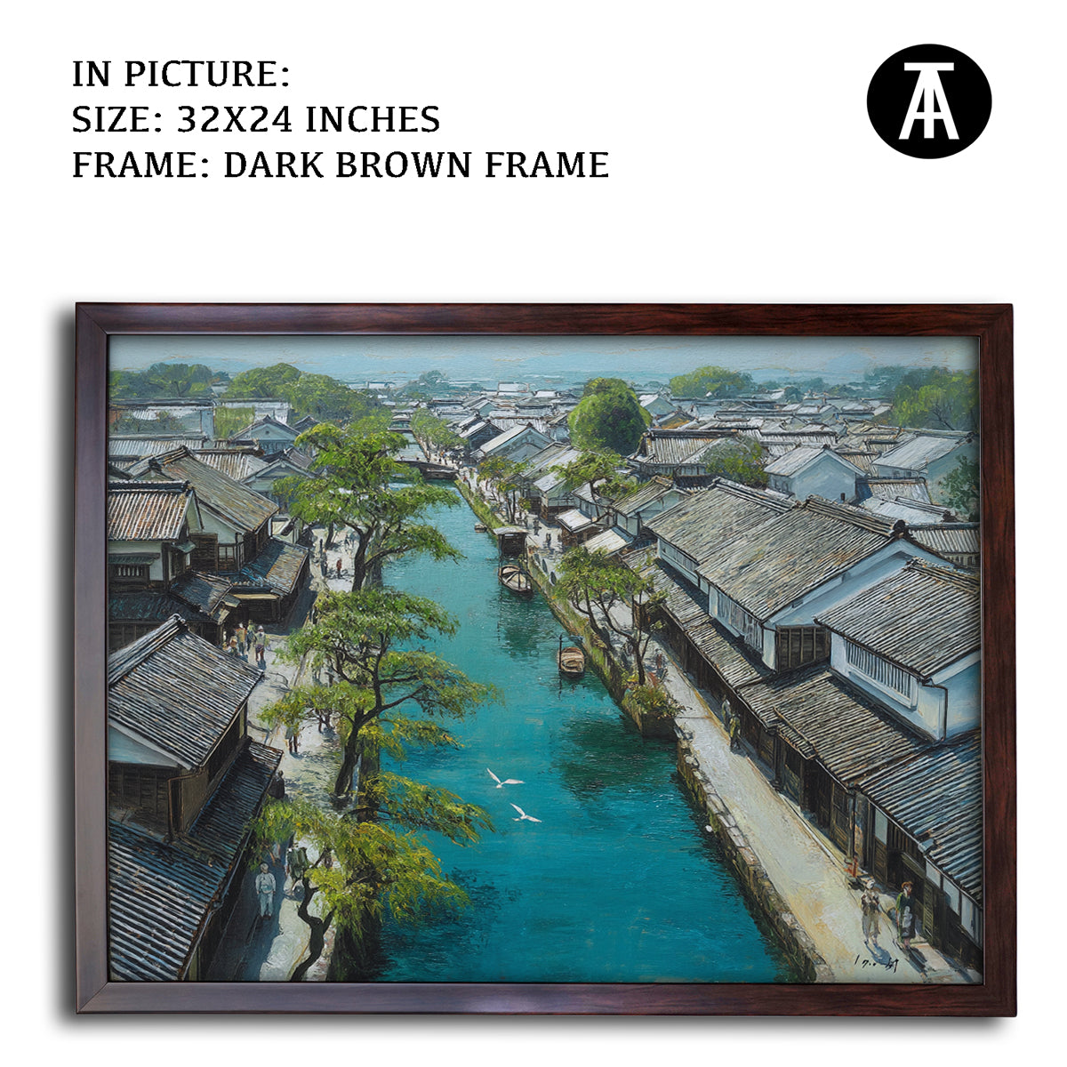 Artwork in Metal Champagne Gold Frame