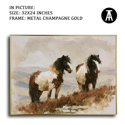 Artwork in Metal Champagne Gold Frame