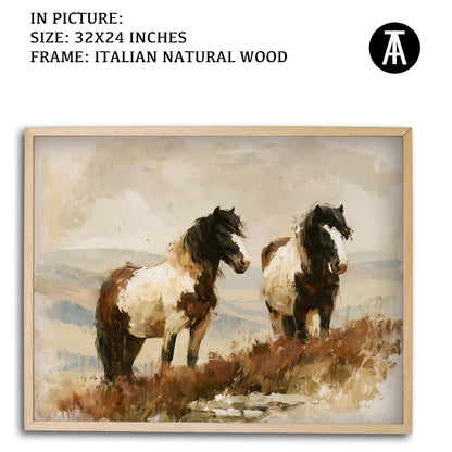 Artwork in Natural Wood Frame
