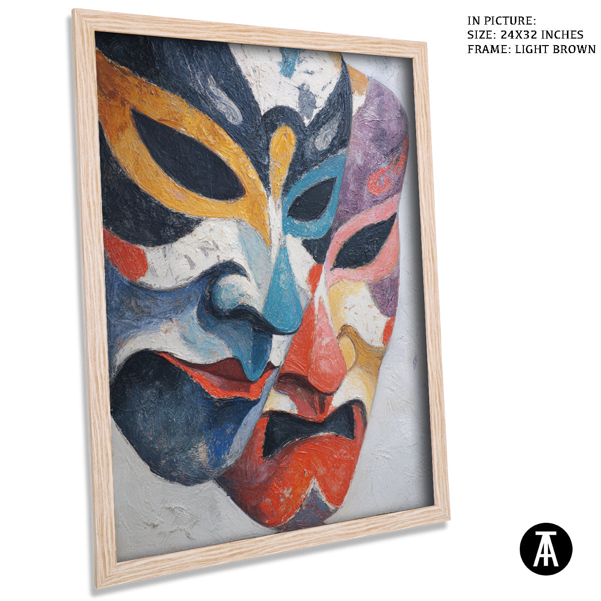 Artwork in Dark Brown Frame