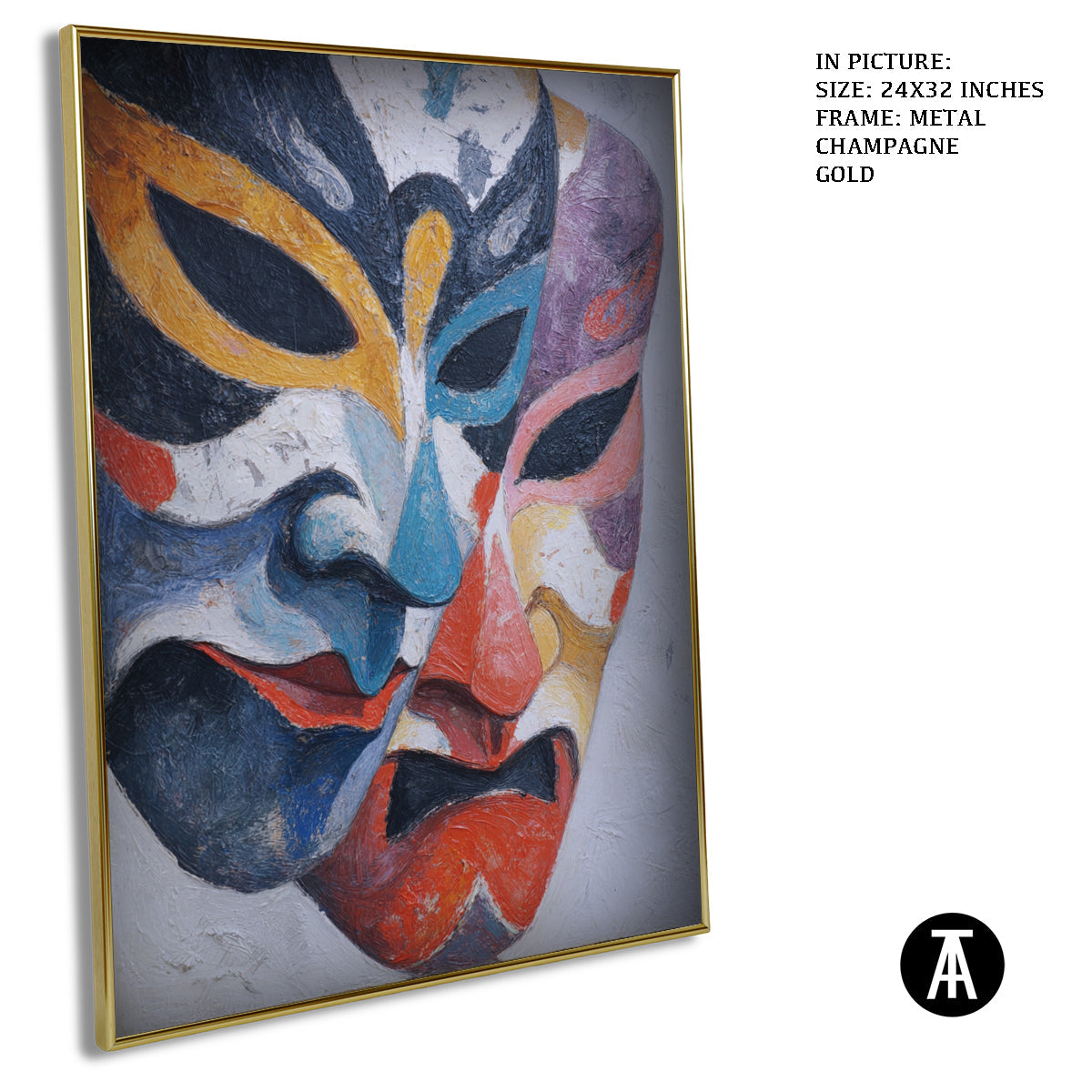 Artwork in Light Brown Frame