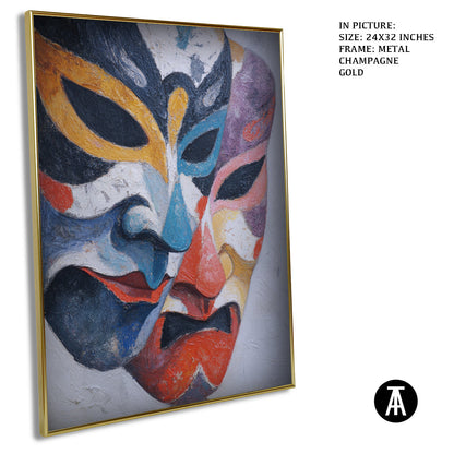 Artwork in Light Brown Frame