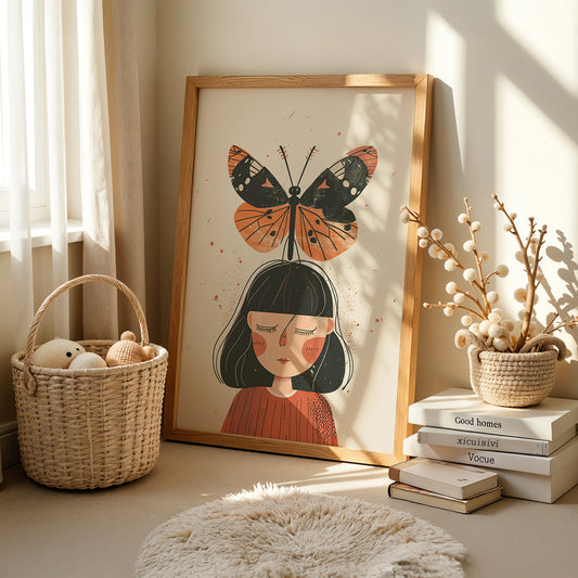 Boho Art Painting in a Lifestyle Setting