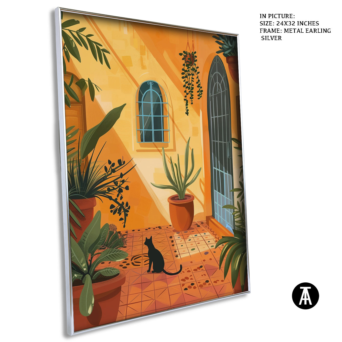 Artwork in Metal Earling Silver Frame