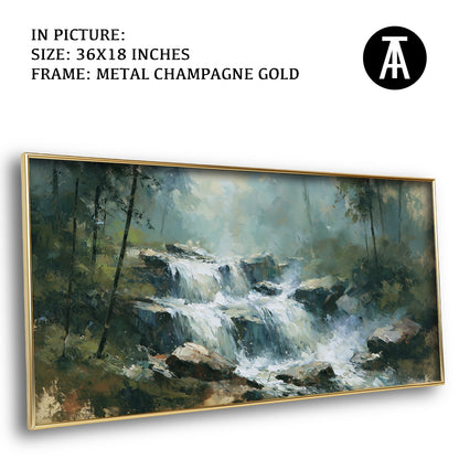 Artwork in Metal Champagne Gold Frame