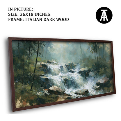 Artwork in Dark Wood Frame