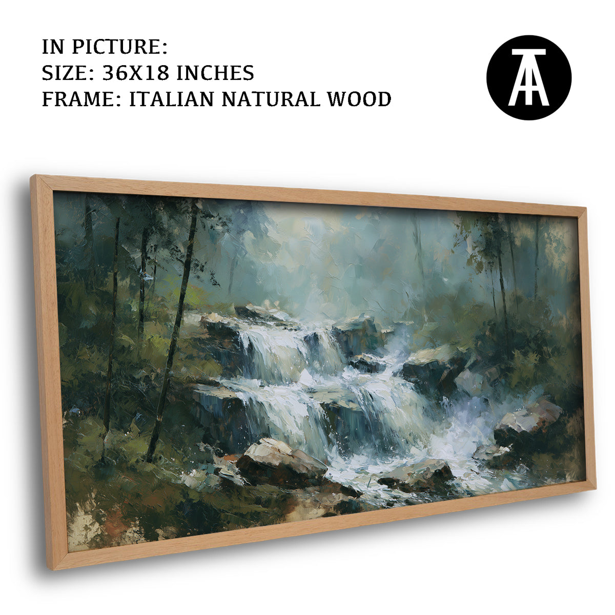 Artwork in Natural Wood Frame