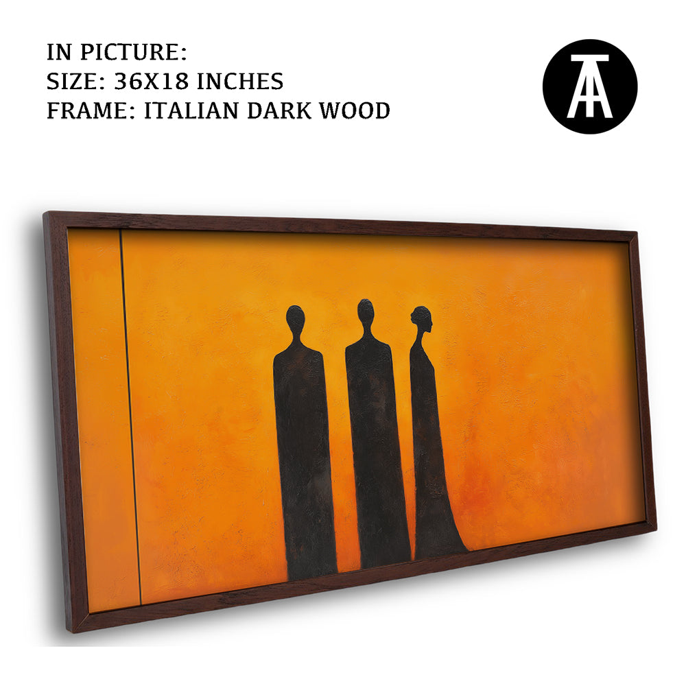 Artwork in Dark Wood Frame
