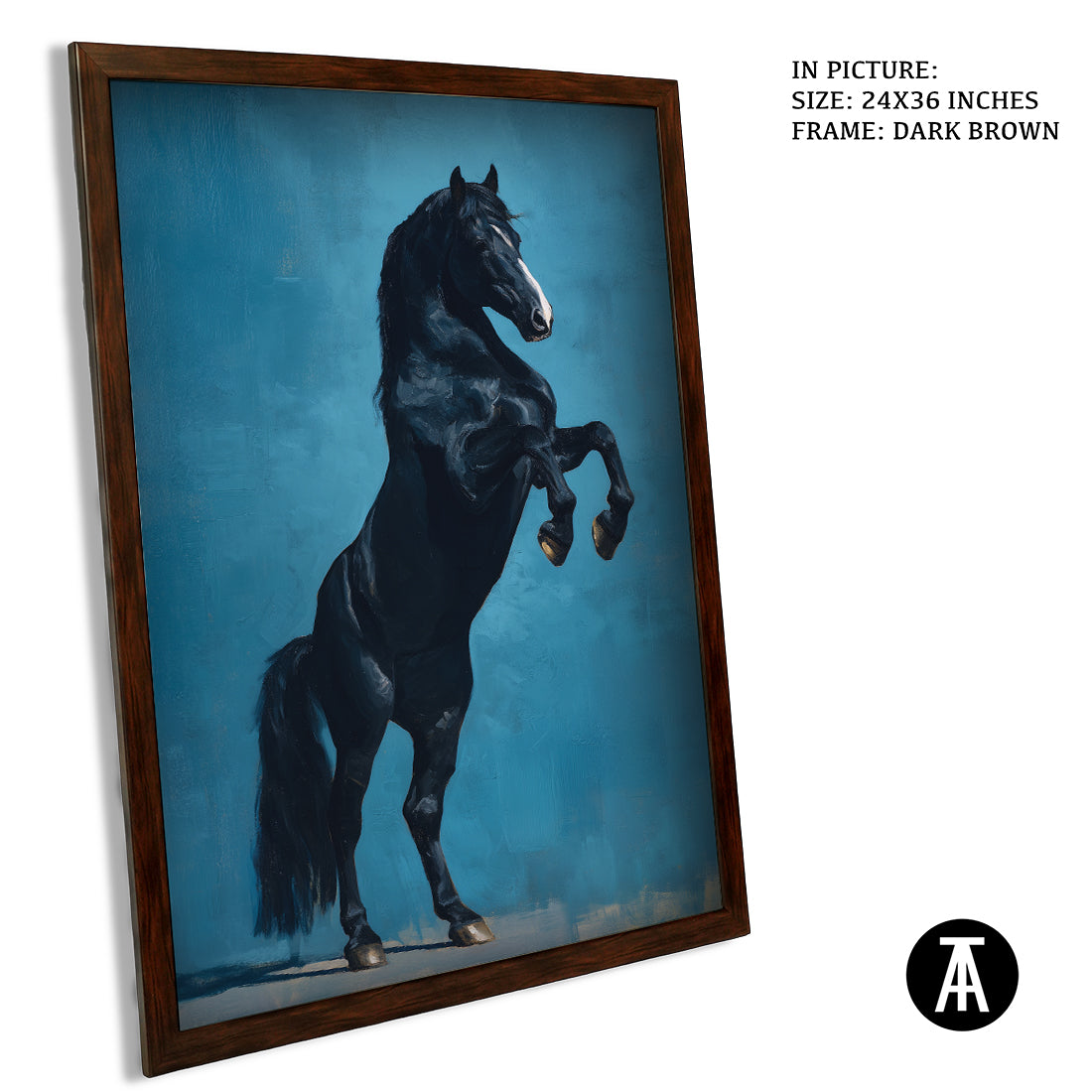 Sample Artwork in Dark Brown Frame