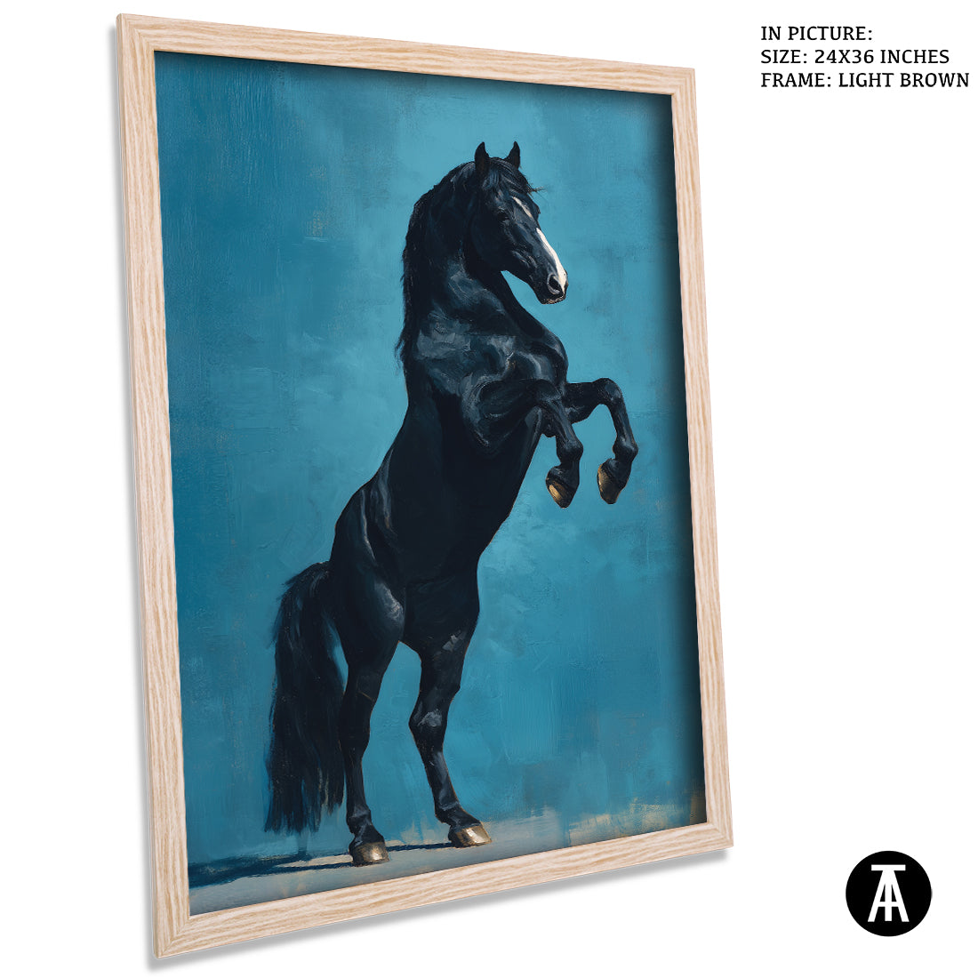 Sample Artwork in Light Brown Frame