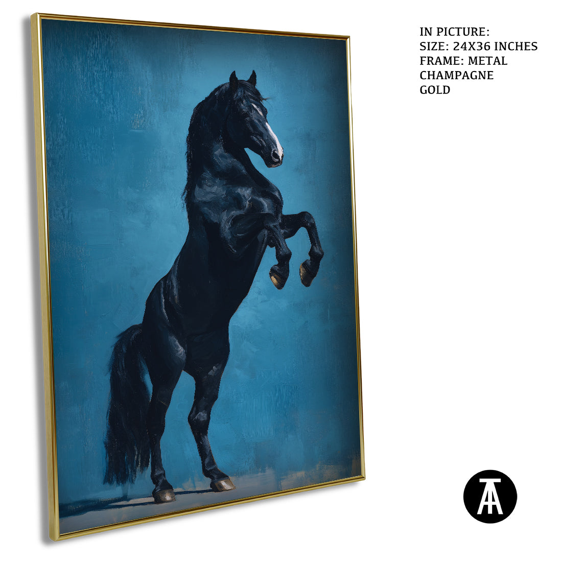 Sample Artwork in Champagne gold Metal Frame