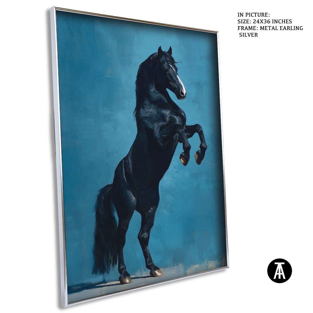 Sample Artwork in Earling Silver Metal Frame