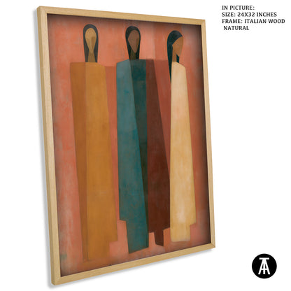 Artwork in Natural Wood Frame