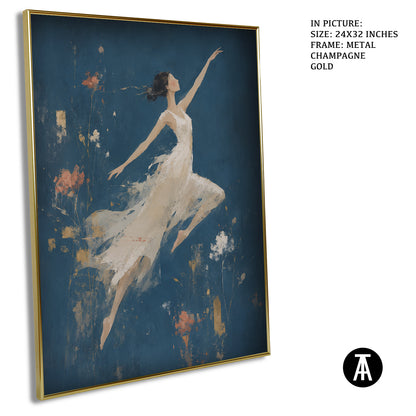 Artwork in Metal Champagne Gold Frame