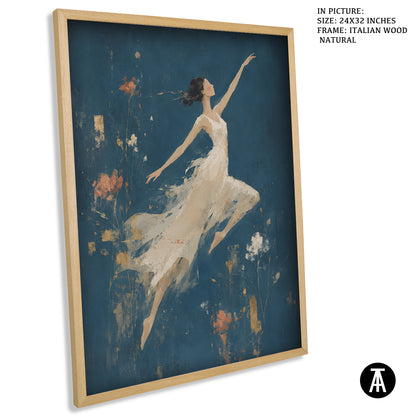 Artwork in Natural Wood Frame