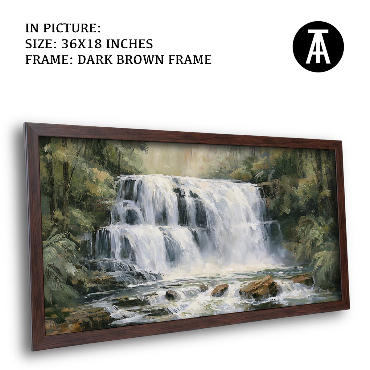 Artwork in Dark Brown Frame