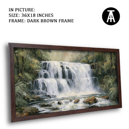 Artwork in Dark Brown Frame