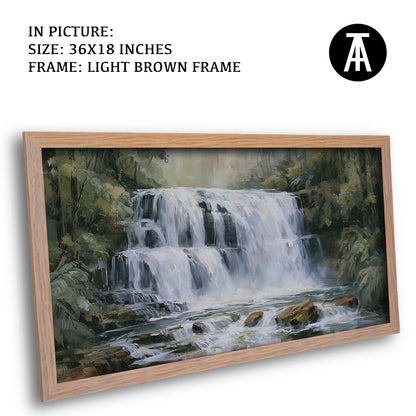 Artwork in Light Brown Frame