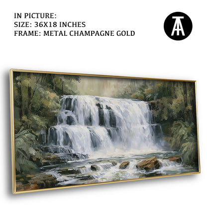 Artwork in Metal Champagne Gold Frame
