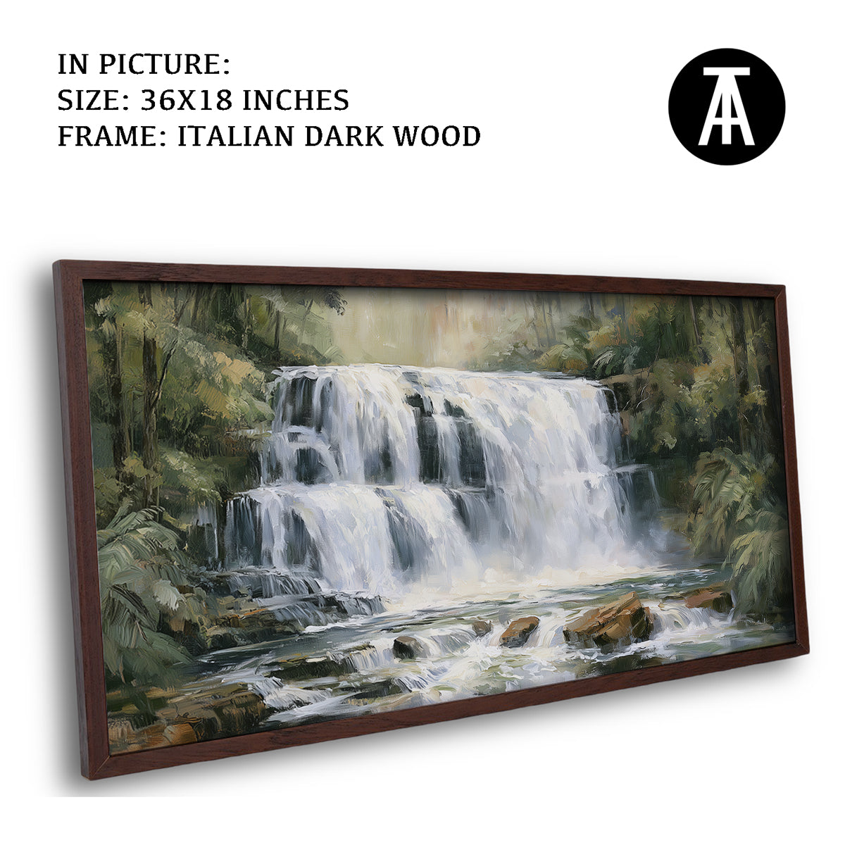 Artwork in Dark Wood Frame