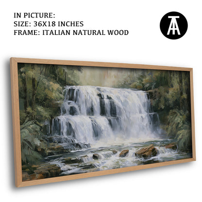 Artwork in Natural Wood Frame