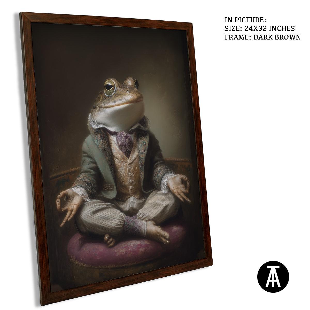 Artwork in Dark Brown Frame