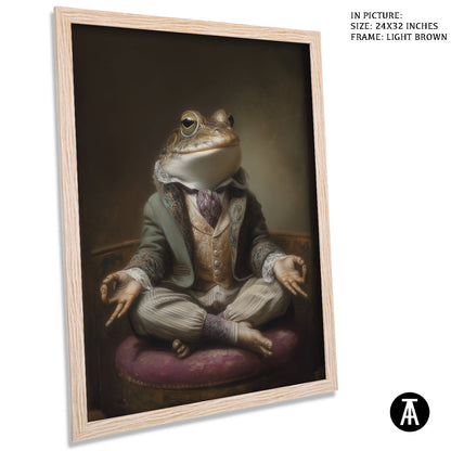 Artwork in Light Brown Frame