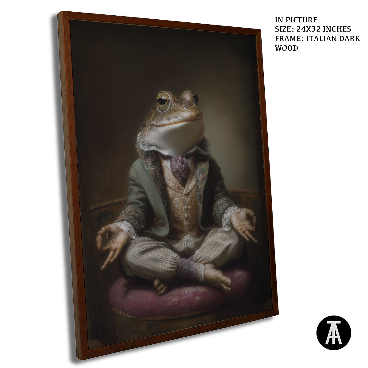 Artwork in Dark Wood Frame