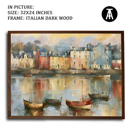 Artwork in Dark Wood Frame