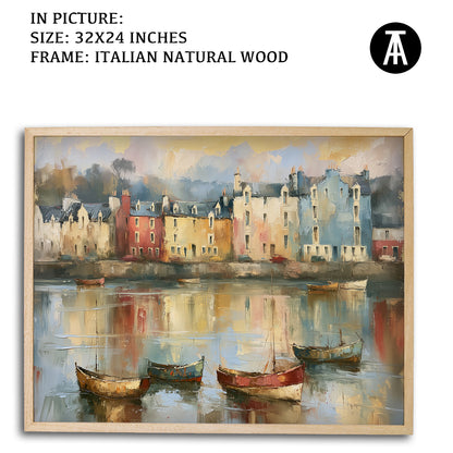 Artwork in Natural Wood Frame