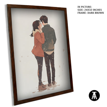 Sample Artwork in Dark Brown Frame