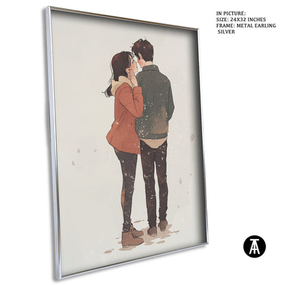 Sample Artwork in Earling Silver Metal Frame
