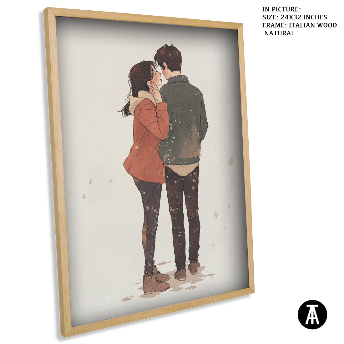Sample Artwork in Italian Wood Framing Natural