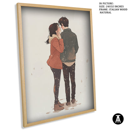 Sample Artwork in Italian Wood Framing Natural