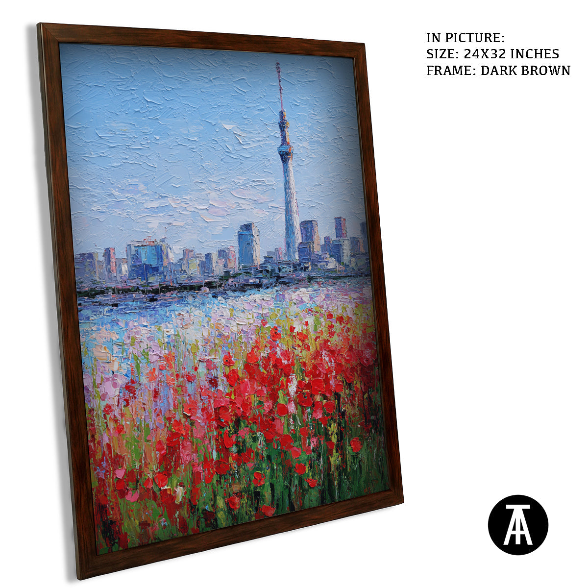 Artwork in Metal Champagne Gold Frame