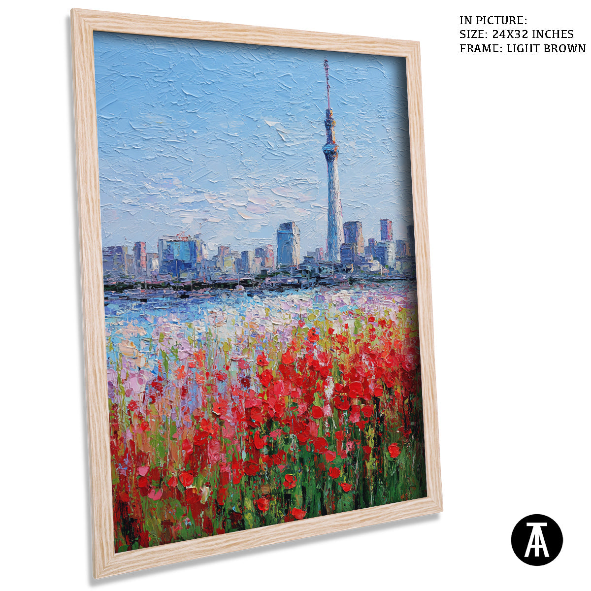 Artwork in Dark Brown Frame