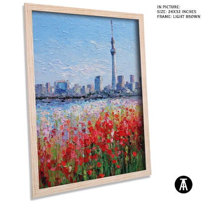 Artwork in Dark Brown Frame