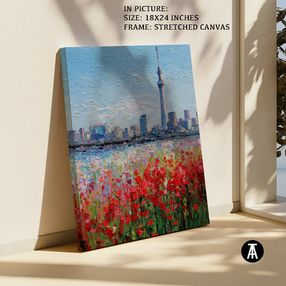 Artwork in Natural Wood Frame