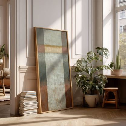 Panoramic Indian Painting in a Lifestyle Setting