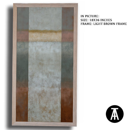 Artwork in Light Brown Frame