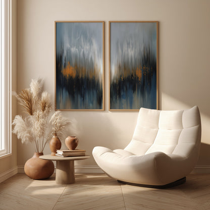 Bauhaus Abstract Painting in a Lifestyle Setting